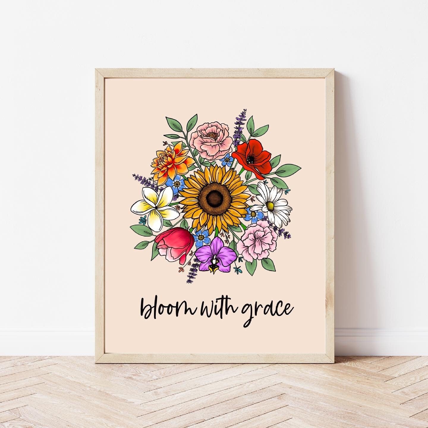 Bloom With Grace Floral Art Print