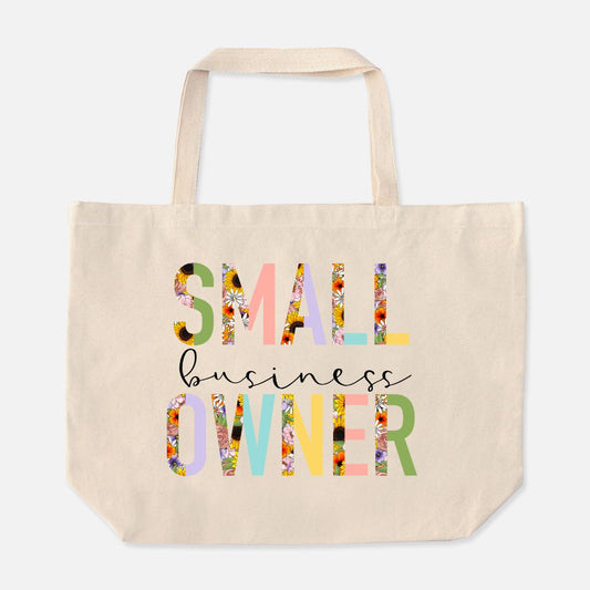 Floral Small Business Owner Oversized Tote